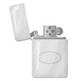 zippo lighter metal pocket classic petrol igniter vector image vector image