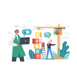 brand building concept business characters work vector image