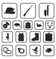 hunting and trophy black icons in set collection vector image