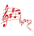 valentines musical background love songs vector image