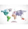 world map design triangle pattern vector image
