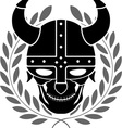 fantasy helmet with laurel wreath vector image vector image