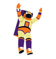 spaceman isolated character astronaut and gravity vector image