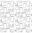 glass bottles sketches pattern vector image vector image