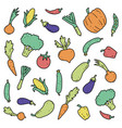 hand drawn set vegetables vector image