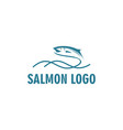 fish logo designs inspirations with wave vector image
