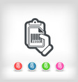 document barcode icon vector image vector image