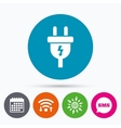 electric plug sign icon power energy symbol vector image