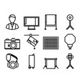 photography icon set vector image