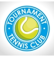tournament tennis club blue badge vector image