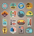 travel stickers vacation badges or logos vector image vector image