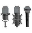 isolated image of microphones vector image
