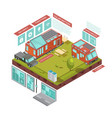 mobile house isometric concept vector image vector image