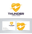 thunder love logo design vector image vector image