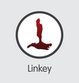 lky - linkey the icon of coin or market emblem vector image