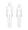 fashion template standing men and women vector image