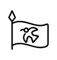 flag coat arms icon isolated contour vector image