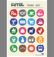 hotel and service web icons set drawn by chalk vector image vector image