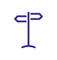 pointer direction icon isolated contour vector image vector image