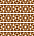 seamless brown circle chain pattern background vector image vector image