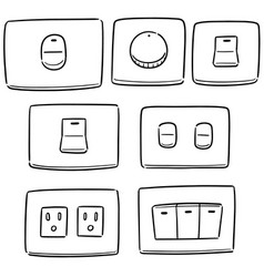 Set electric switch Royalty Free Vector Image - VectorStock