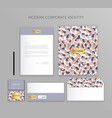 corporate identity business set modern stationery vector image vector image