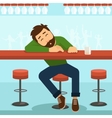 drunk man vector image vector image