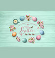 easter top view background vector image vector image