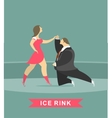 man and woman dancing on ice vector image
