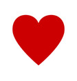 red shape love heart icon isolated on white vector image