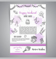 birthday party doodle posters template vector image vector image