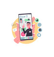 teacher give new information online vector image vector image