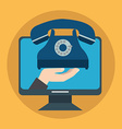 business customer care service concept flat icons vector image vector image