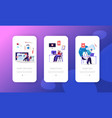 ehr electronic health record mobile app page vector image vector image