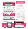 one page website template vector image