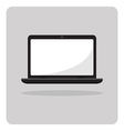 flat icon laptop vector image vector image
