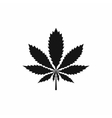 marijuana leaf icon simple style vector image