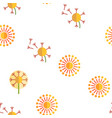 dandelion spring flower seamless pattern vector image