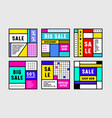 set abstract retro banners for social media vector image vector image