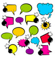 set colored empty comic book bubble vector image