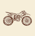 vintage motorcycle retro bicycle extreme biker vector image vector image