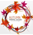 autumn leaves and lines abstract background vector image