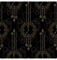 geometric clock seamless pattern vector image vector image