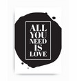 quote poster design vector image
