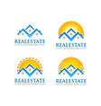 real estate logo design realty logo vector image vector image