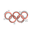 cartoon olympic games rings icon in comic style vector image