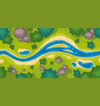 seamless border with river top view vector image vector image