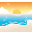sunset beach vector image