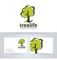 tree life logo design vector image vector image