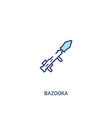 bazooka concept 2 colored icon simple line vector image